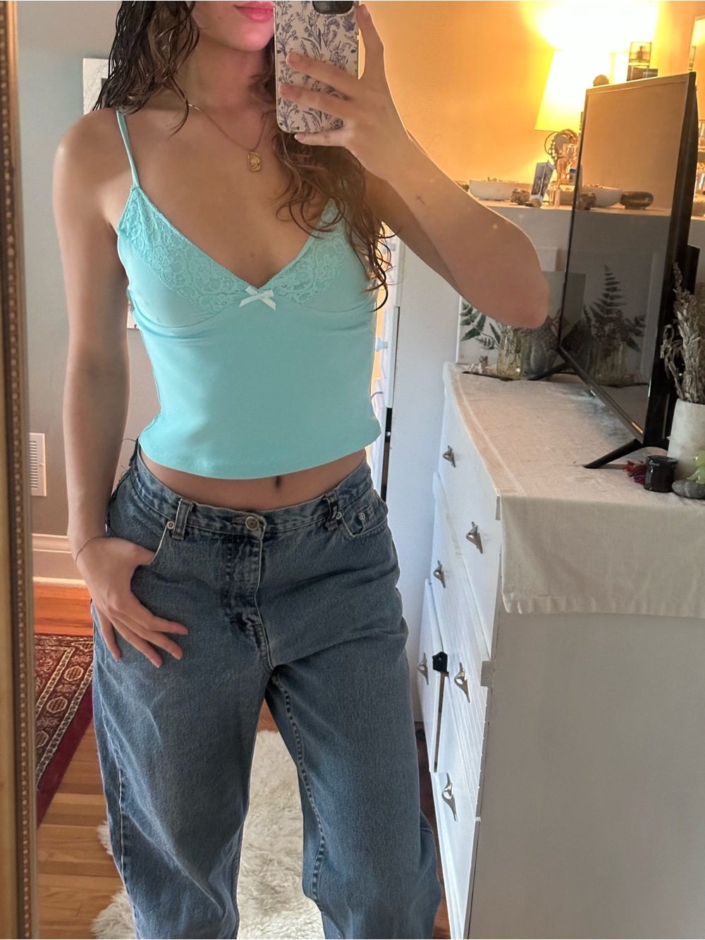 Vintage denim high waisted jeans
